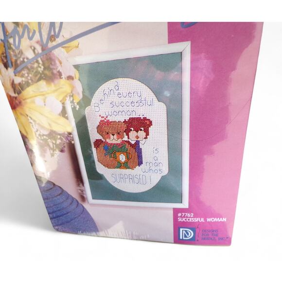 (3) Cross Stitch Kits "For Women Only" 1988 NOT PC Fun Design #7762 #7764 #7753 - Picture 2 of 5